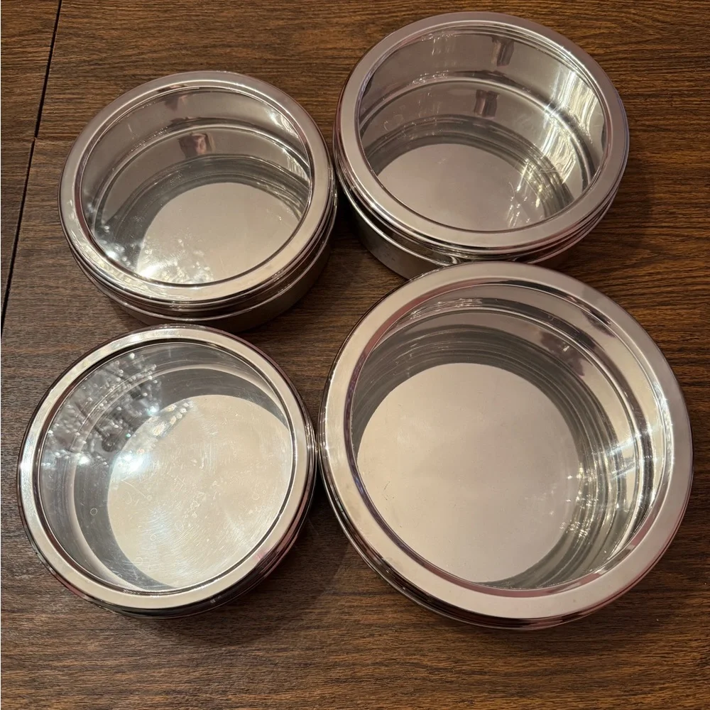 Silver Round Food Storage Containers for Kitchen - Picture 2 of 6
